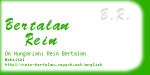 bertalan rein business card